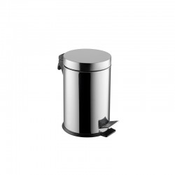 Dayco Кош за отпадъци, с педал, метален, ø18 х 29 cm, 5 L, инокс - Dayco