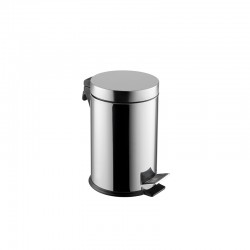 Dayco Кош за отпадъци, с педал, метален, ø22 х 36 cm, 12 L, инокс - Dayco