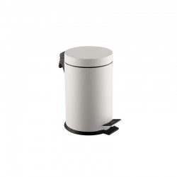 Dayco Кош за отпадъци, с педал, метален, ø22 х 36 cm, 12 L, бял - Dayco