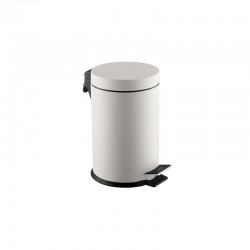 Dayco Кош за отпадъци, с педал, метален, ø27.5 х 44 cm, 20 L, бял - Dayco