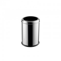 Dayco Кош за отпадъци, с ринг, метален, ø18 х 26 cm, 5 L, инокс - Dayco