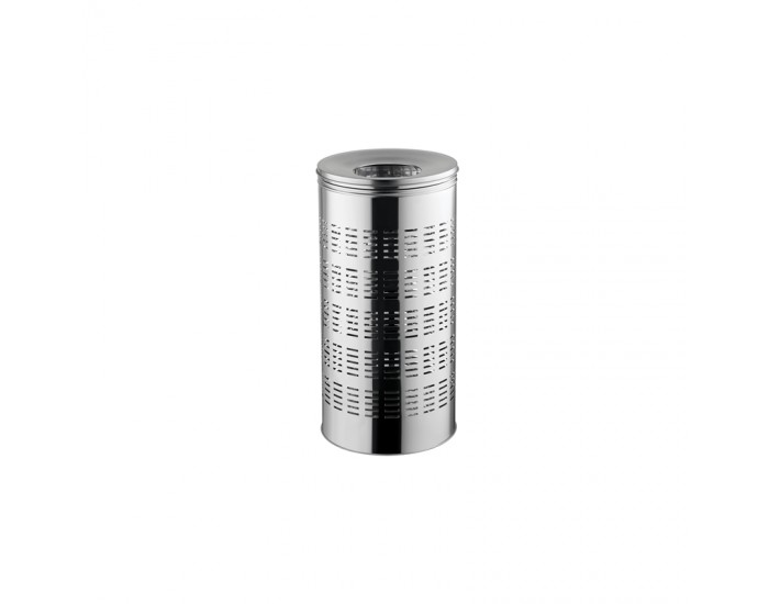 Dayco Кош за отпадъци, перфориран, с пепелник, ø30 х 65 cm, 35 L, инокс Dayco Кош за отпадъци, перфориран, с пепелник, ø30 х 65 cm, 35 L, инокс