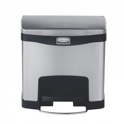 Rubbermaid Кош Slim Jim Front, метален, 15 L, черен - RUBBERMAID