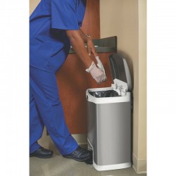Rubbermaid Кош Slim Jim Front, метален, 30 L, бял - RUBBERMAID