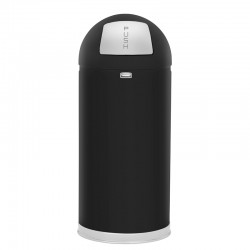 Rubbermaid Кош Easypush, метален, 56 L, черен - RUBBERMAID