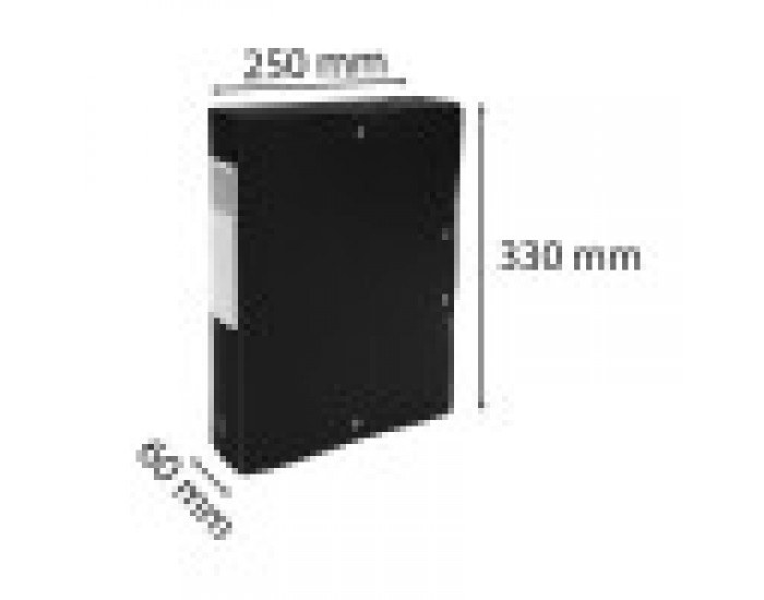 Exacompta Бокс с ластик, A4, PP, 6 cm, черен Exacompta Бокс с ластик, A4, PP, 6 cm, черен