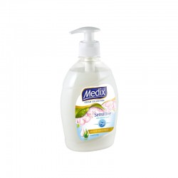 Medix Течен сапун Cream Collection Sensitive, с помпа, 400 ml, бял - Medix