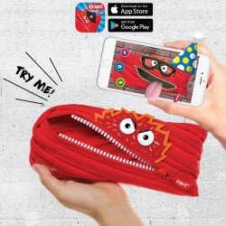 Zipit Несесер Talking Monstars, среден, червен - ZIPIT