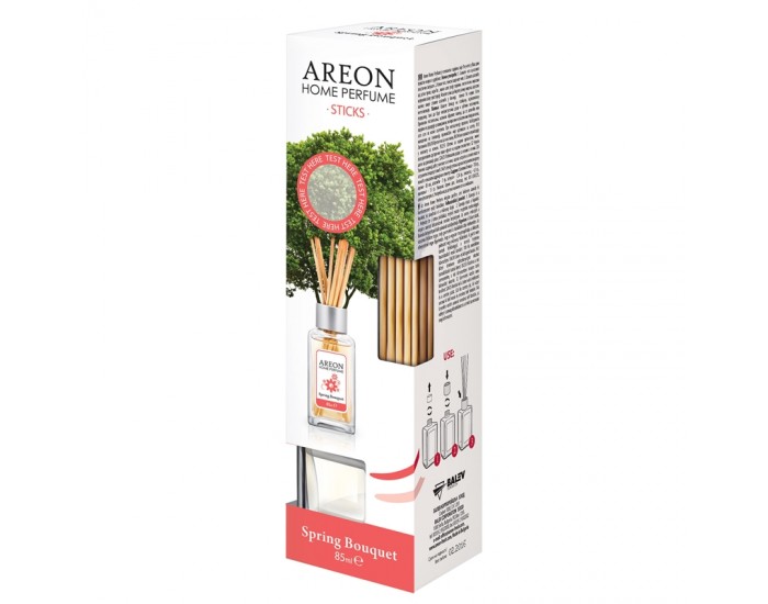 Areon Ароматизатор Home Perfume, пръчици, пролетен букет, 85 ml Areon Ароматизатор Home Perfume, пръчици, пролетен букет, 85 ml