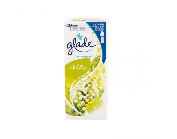 Glade Пълнител за ароматизатор microspray, момина сълза, 10 ml Glade Пълнител за ароматизатор microspray, момина сълза, 10 ml