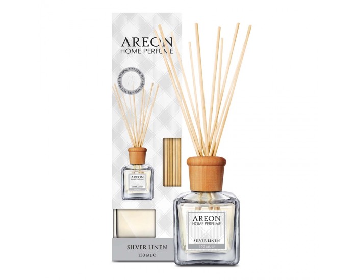 Areon Ароматизатор Home Perfume, пръчици, Silver Linen, 150 ml Areon Ароматизатор Home Perfume, пръчици, Silver Linen, 150 ml