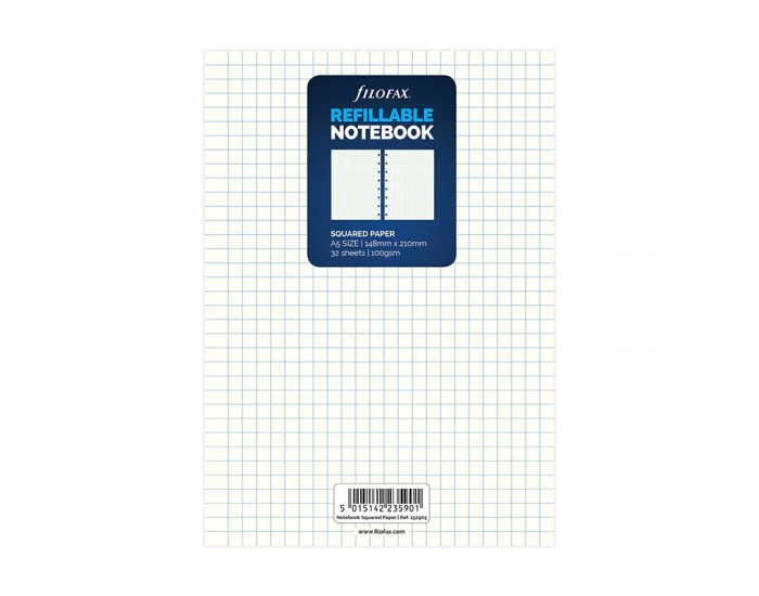 Filofax Пълнител за тефтер, A5, на квадратчета Filofax Пълнител за тефтер, A5, на квадратчета