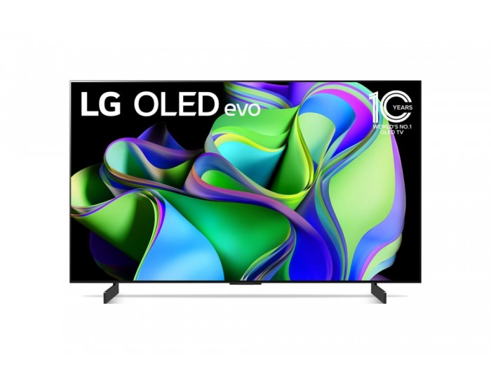 Телевизор LG OLED42C32LA, 42" UHD OLED evo, 4K (3840 x 2160), DVB-C/T2/S2, Full Cinema Screnn, Alpha 9, 120Hz, ThinQ AI, HDR10, VRR, NVIDIA G-SYNC, AMD FreeSync, Dolby Vision, Dolby Atmos, Wi-Fi, BT, HDMI, USB, Multi View, Meteor Titan Телевизор LG OLED42C32LA, 42" UHD OLED evo, 4K (3840 x 2160), DVB-C/T2/S2, Full Cinema Screnn, Alpha 9, 120Hz, ThinQ AI, HDR10, VRR, NVIDIA G-SYNC, AMD FreeSync, Dolby Vision, Dolby Atmos, Wi-Fi, BT, HDMI, USB, Multi View, Meteor Titan