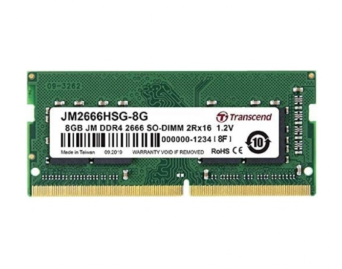 Памет Transcend 8GB JM DDR4 2666Mhz SO-DIMM 1Rx16 1Gx16 CL19 1.2V Памет Transcend 8GB JM DDR4 2666Mhz SO-DIMM 1Rx16 1Gx16 CL19 1.2V