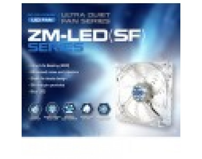 Oхладител за кутия Zalman ZM-F2 LED SF 92 мм - син