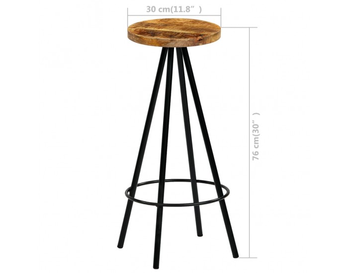 Sonata H Бар столове, 4 бр, мангово дърво масив