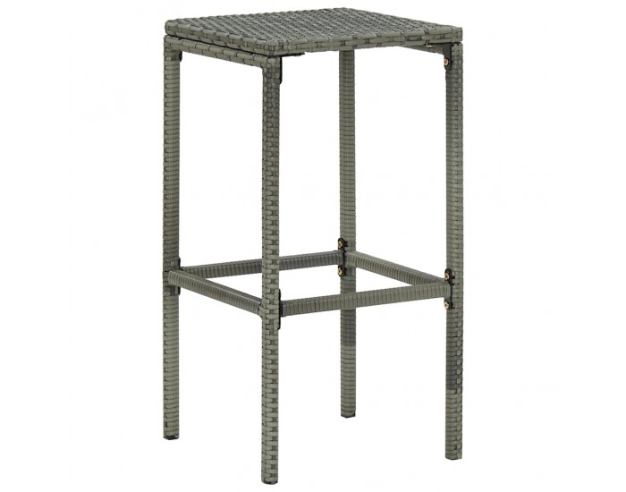 Sonata H Бар табуретки с възглавници, 2 бр, полиратан, сиви Sonata H Бар табуретки с възглавници, 2 бр, полиратан, сиви