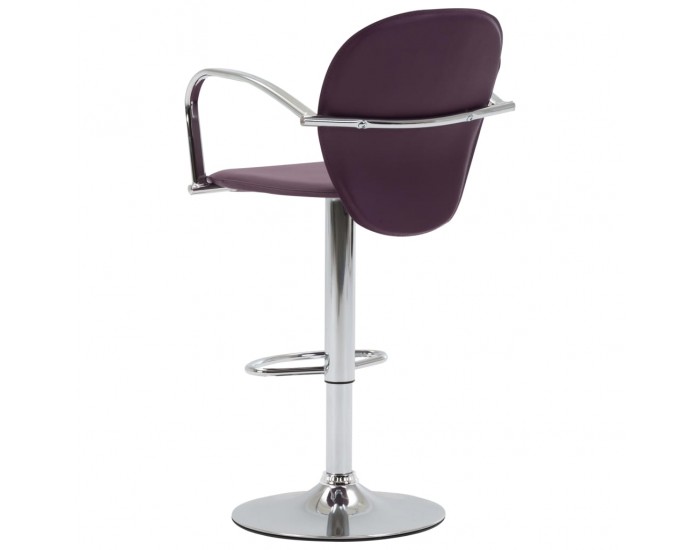 Sonata H Бар табуретки с подлакътници, 2 бр, лилави, изкуствена кожа