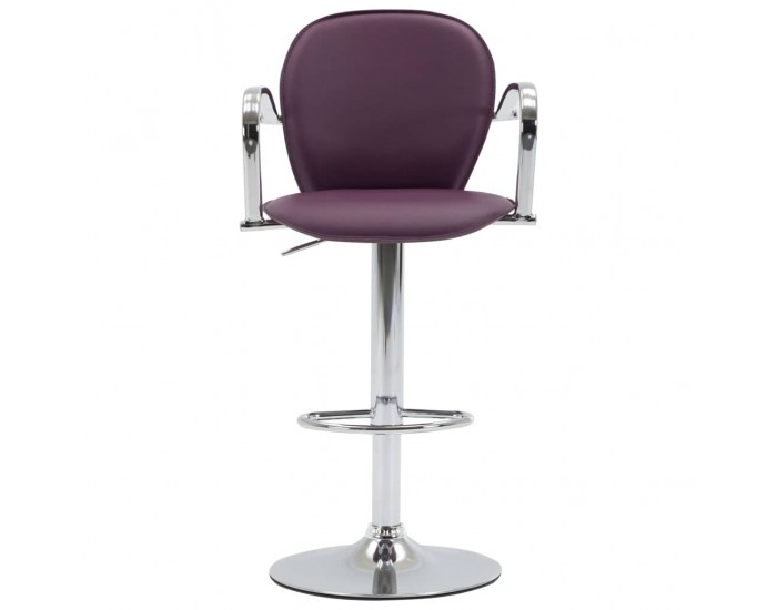 Sonata H Бар табуретки с подлакътници, 2 бр, лилави, изкуствена кожа