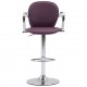 Sonata H Бар табуретки с подлакътници, 2 бр, лилави, изкуствена кожа