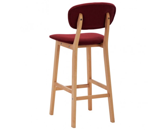 Sonata H Бар табуретки, 2 бр, виненочервени, текстил