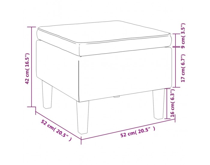 Sonata H Табуретка с дървени крака, таупе, текстил Sonata H Табуретка с дървени крака, таупе, текстил