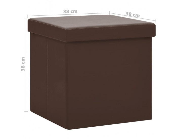 Sonata H Сгъваема табуретка за съхранение, кафява, PVC Sonata H Сгъваема табуретка за съхранение, кафява, PVC