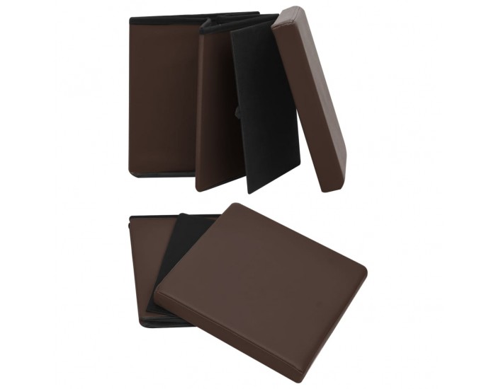 Sonata H Сгъваема табуретка за съхранение, кафява, PVC Sonata H Сгъваема табуретка за съхранение, кафява, PVC