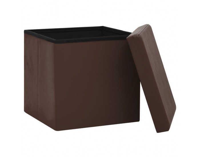 Sonata H Сгъваема табуретка за съхранение, кафява, PVC Sonata H Сгъваема табуретка за съхранение, кафява, PVC