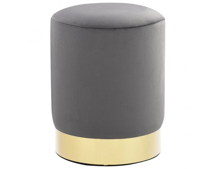 Sonata H Табуретка, тъмносиво и златисто, кадифе