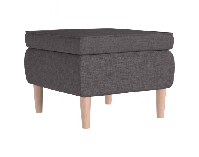 Sonata H Табуретка с дървени крака, тъмносива, текстил