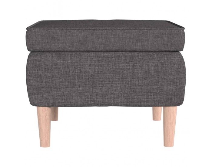 Sonata H Табуретка с дървени крака, тъмносива, текстил