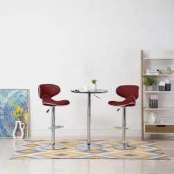 323649 Sonata H Bar Stools 2 pcs Wine Red Faux Leather - Бар столове