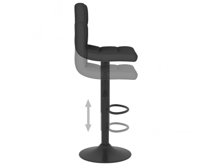 Sonata H Бар табуретка, черна, текстил