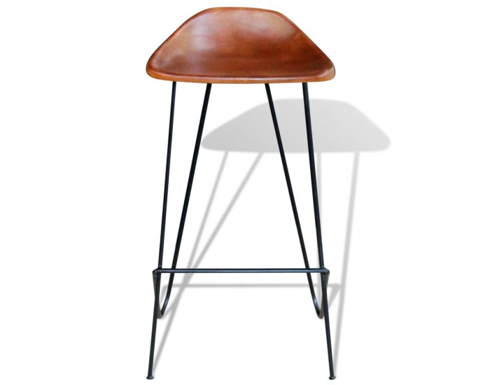 Sonata H Бар столове, 4 бр, естествена кожа, кафяви