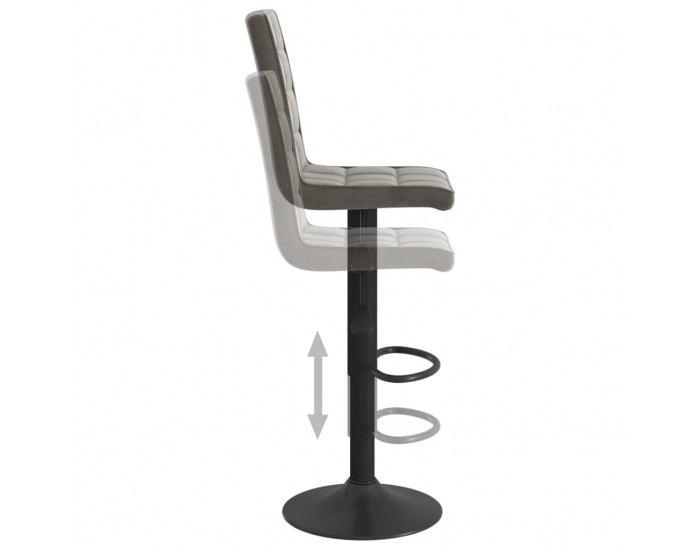 Sonata H Бар табуретки, 2 бр, тъмносиви, кадифе Sonata H Бар табуретки, 2 бр, тъмносиви, кадифе