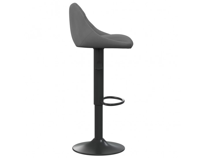 Sonata H Бар табуретка, тъмносива, кадифе