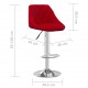 Sonata H Бар табуретки, 2 бр, виненочервени, кадифе Sonata H Бар табуретки, 2 бр, виненочервени, кадифе