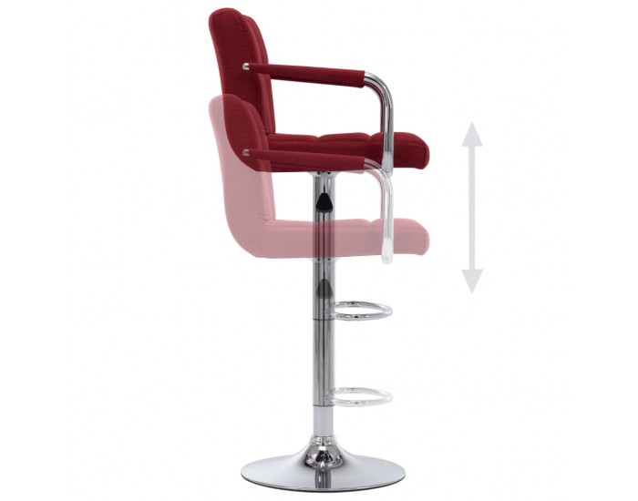 Sonata H Бар стол, виненочервен, текстил Sonata H Бар стол, виненочервен, текстил