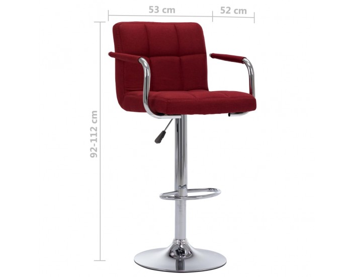 Sonata H Бар стол, виненочервен, текстил Sonata H Бар стол, виненочервен, текстил