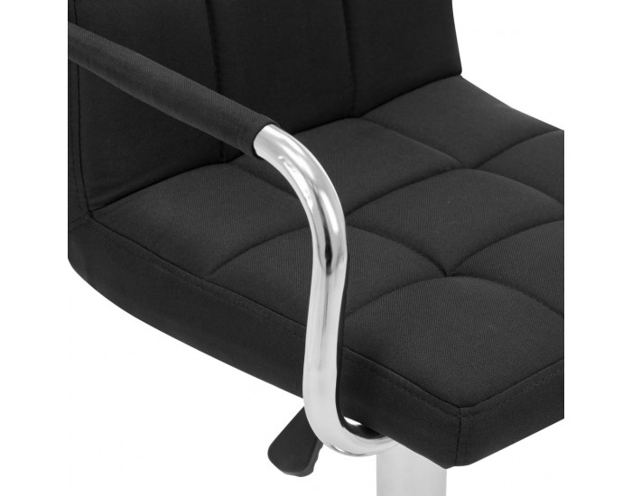 Sonata H Бар стол, черен, текстил