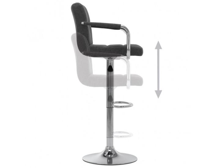 Sonata H Бар стол, тъмносив, текстил