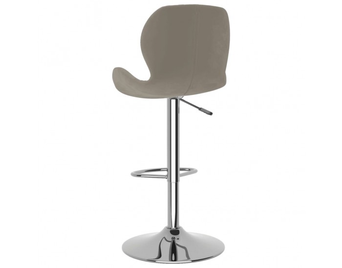 Sonata H Бар табуретки, 2 бр, светлосиви, кадифе