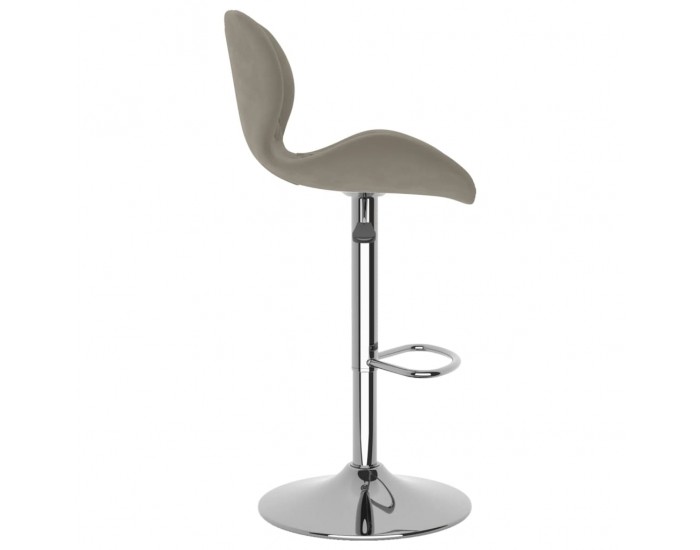 Sonata H Бар табуретки, 2 бр, светлосиви, кадифе