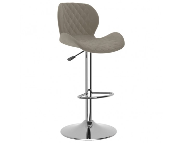 Sonata H Бар табуретки, 2 бр, светлосиви, кадифе