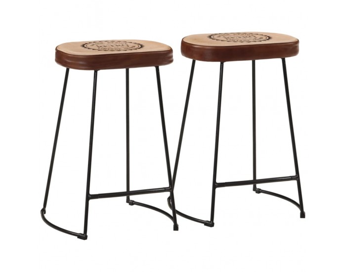 Sonata H Бар табуретки 2 бр тъмнокафяви 41x29x62 см