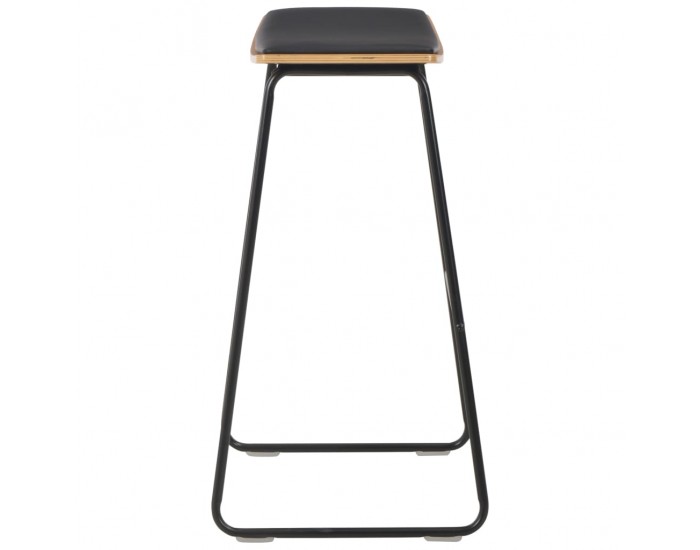 Sonata H Бар табуретки, 4 бр, черни, изкуствена кожа