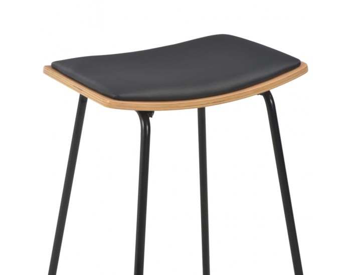 Sonata H Бар табуретки, 4 бр, черни, изкуствена кожа