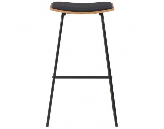 Sonata H Бар табуретки, 4 бр, черни, изкуствена кожа