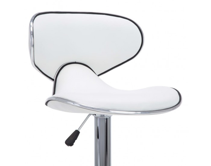 Sonata H Бар табуретки, 2 бр, бели, изкуствена кожа